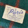 画像2: 60s Paris Old Wool Check Blanket (2)