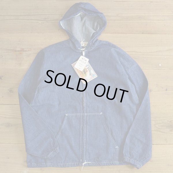 画像1: Melton Denim Hood Jacket Dead Stock (1)