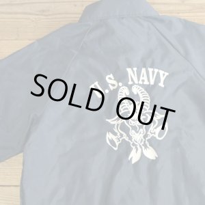 画像: AUBURN US NAVY ナイロン コーチジャケット USA製 【Lサイズ】
