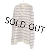 画像: J.CREW ジェイクルー ウールニット ボーダー Vネックセーター 【約 Lサイズ】