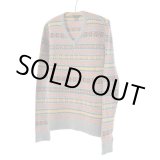 画像: J.CREW ジェイクルー フェアアイル柄 Vネックセーター 【約 Sサイズ】