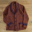 画像1: 70s CAMPUS Shawl Collar Mix Knit Cardigan (1)