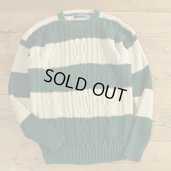 画像1: CRAYBROOKE Ramie/Cotton Knit Border Sweater (1)