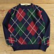 画像1: BROOKS BROTHERS Cotton Knit Argyle Sweater (1)