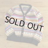 画像: ARTESANIA FairIsle Pattern Wool Knit Cardigan 【Small】