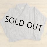 画像: L.L.Bean Shawl Collar Cable Knit Sweater MADE IN IRELAND 【Large】