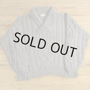 画像: L.L.Bean Shawl Collar Cable Knit Sweater MADE IN IRELAND 【Large】