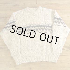画像: Unknown Cable Knit Sweater MADE IN IRELAND 【X-Large】