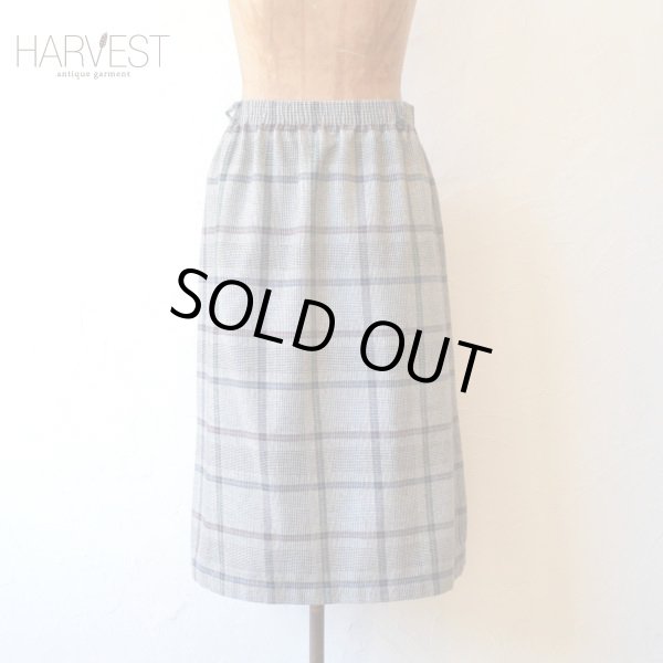 画像1: Ermane Wool Check Skirt 【レディース】 (1)