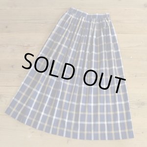 画像: David Brooks Cotton Check Long Skirt 【Ladys】