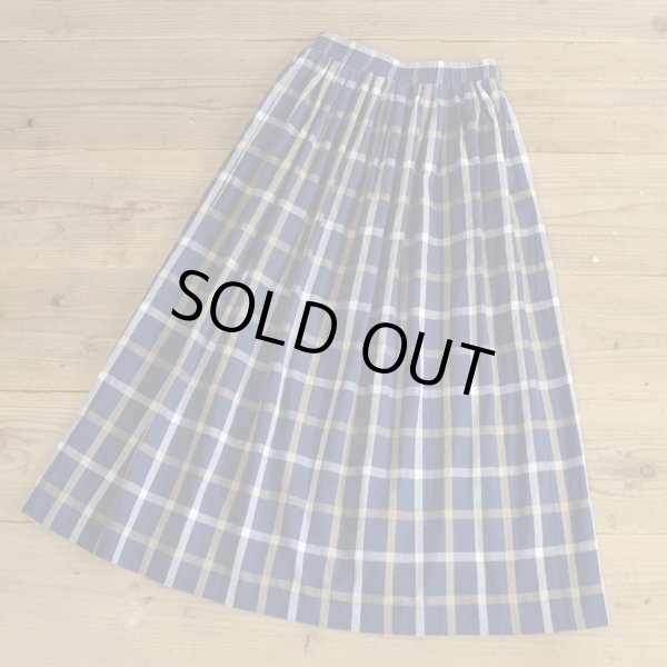 画像1: David Brooks Cotton Check Long Skirt 【Ladys】 (1)