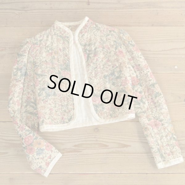 画像1: GUNNE SAX Flower Pattern Quilting Short Jacket 【Ladys】 (1)