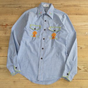 画像: VAN HEUSEN Embroidery Chambray Shirts 【Ladys】