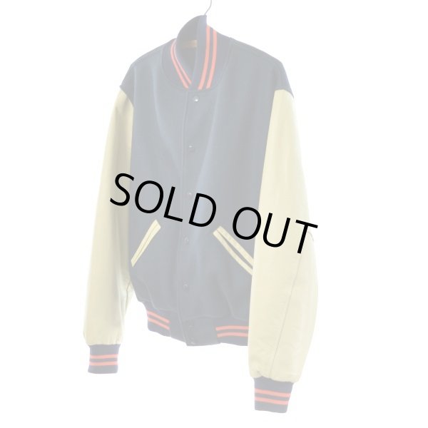 画像1: Dehen ディ―エン 袖革 スタジアムジャケット 【Mサイズ】 (1)