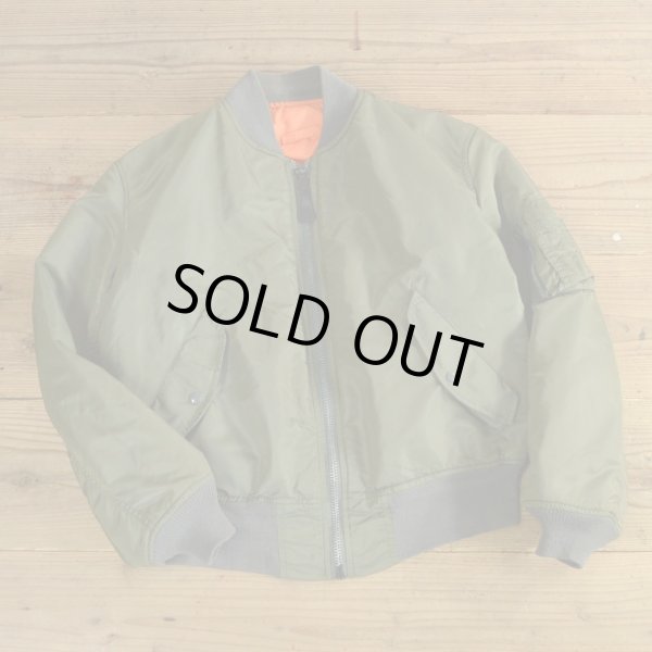 画像1: ALPHA MA-1 Military Flight Jacket MADE IN USA 【Large】 (1)