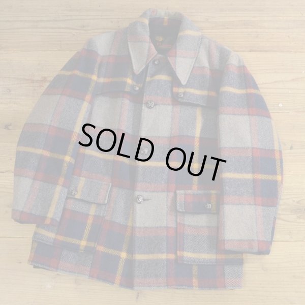 画像1: 70s Richman BROTHERS Wool Check Coat MADE IN USA 【Large】 (1)