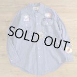 画像: KEY Chambray Shirts with Wappen MADE IN USA 【Large】