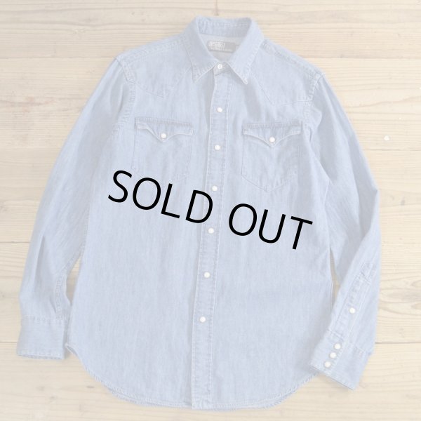 画像1: Polo Ralph Lauren Denim Western Shirts 【Small】 (1)