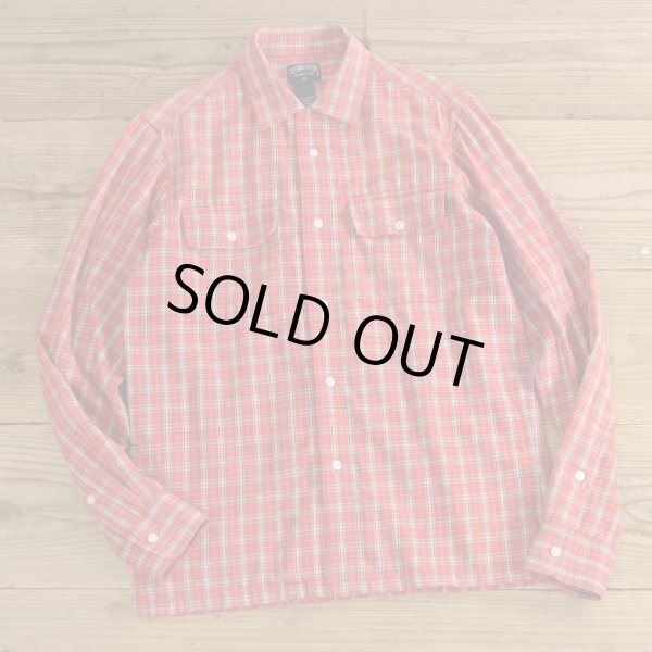 画像1: STUSSY Open Collar Check Shirts 【Small】 (1)