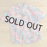 画像: Flying Scotsman Patchwork Check Half Shirts MADE IN USA Dead Stock 【Medium】