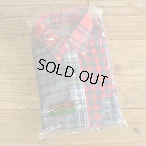 画像1: CLEVE Crazy Pattern Flannel Shirts MADE IN USA Dead Stock 【Medium】 (1)