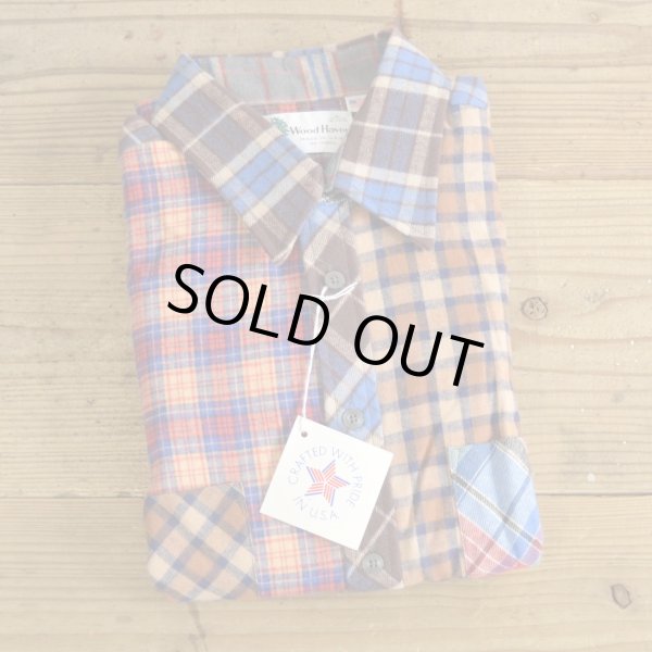 画像1: Wood Haven Crazy Pattern Flannel Shirts MADE IN USA Dead Stock 【Large】 (1)