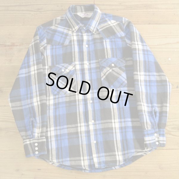 画像1: DAKOTA Heavy Flannel Western Shirts MADE IN USA 【Medium】 (1)