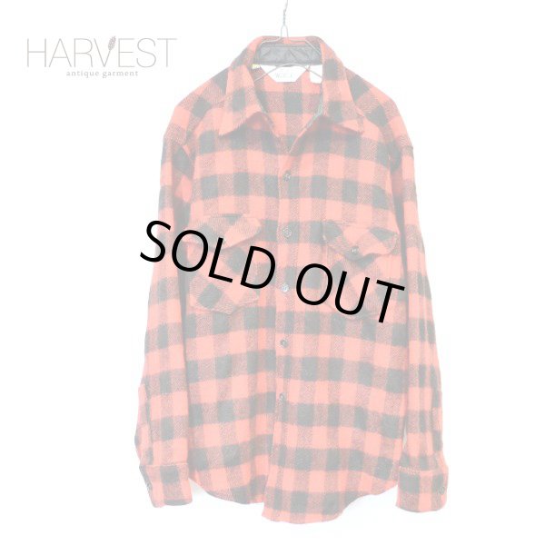 画像1: 70-80s Woolrich Wool Check CPO Shirts (1)