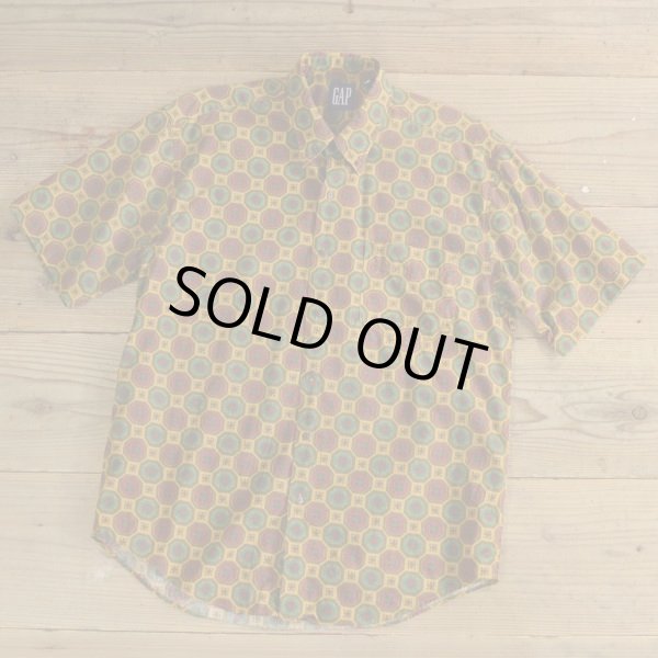 画像1: 90s GAP All Over Pattern B.D Half Shirts (1)