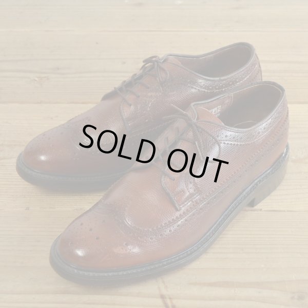 画像1: 80s Sears Long Wing Tip Leather Shoes (1)