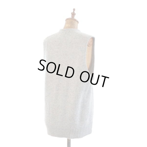 画像2: ROBERT BRUCE ロバートブルース カラーネップ Vネック ニットベスト 【Lサイズ】 (2)