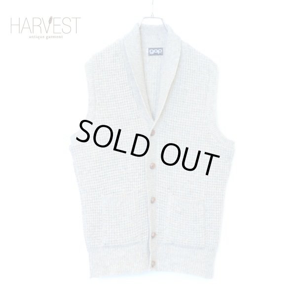 画像1: 70-80s Gap Old Shawl Collar Knit Vest (1)