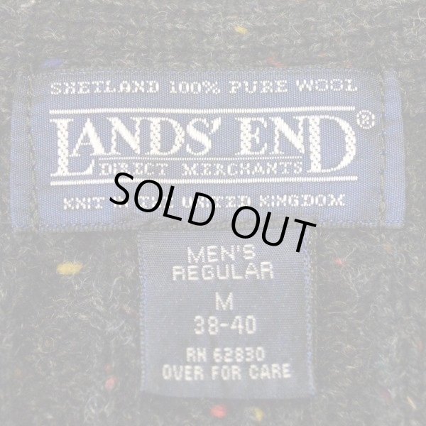 画像3: LAND`S END Shetland Wool Nep Knit Vest (3)