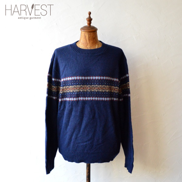 画像1: Reed st James Wool Pattern Crew Sweater  【SALE】 (1)