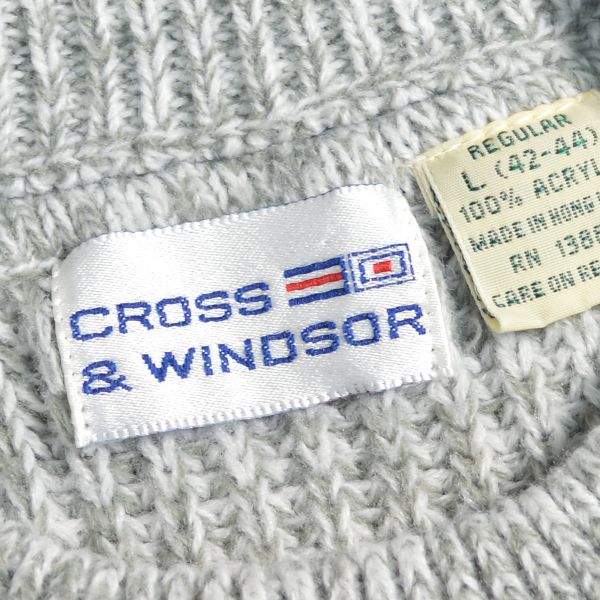 画像3: CROSS&WINDSOR ミックスニット セーター 【Lサイズ】 (3)