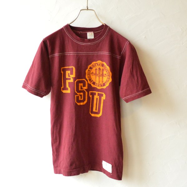 画像2: 80s Sportswear College Print Football T-shirts 【SALE】 (2)