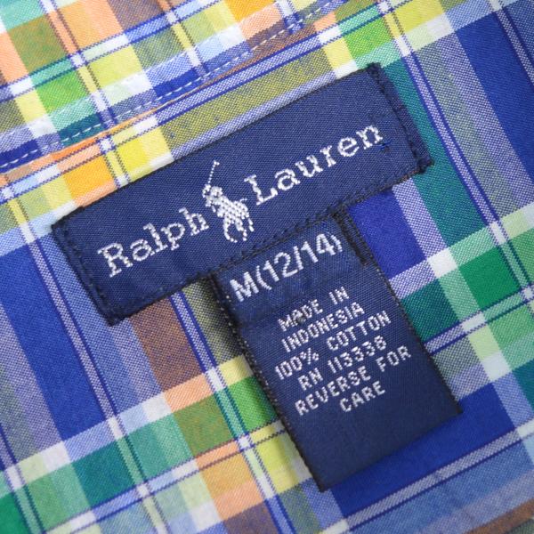 画像3: Ralph Lauren ラルフローレン チェック ボタンダウンシャツ 【約 Mサイズ】 【レディース】 (3)