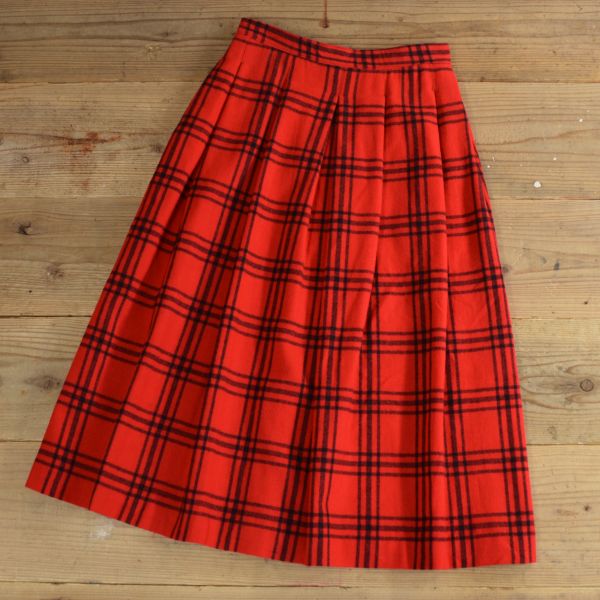 画像1: Woolrich Wool Check Long Skirt 【Ladys】 (1)