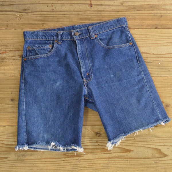 画像1: 80s Levi's 505 Denim Cut Off Half Pants MADE IN USA 【W33】 (1)