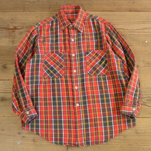 画像1: 70s Unknown Flannel Shirts 【Medium】 (1)