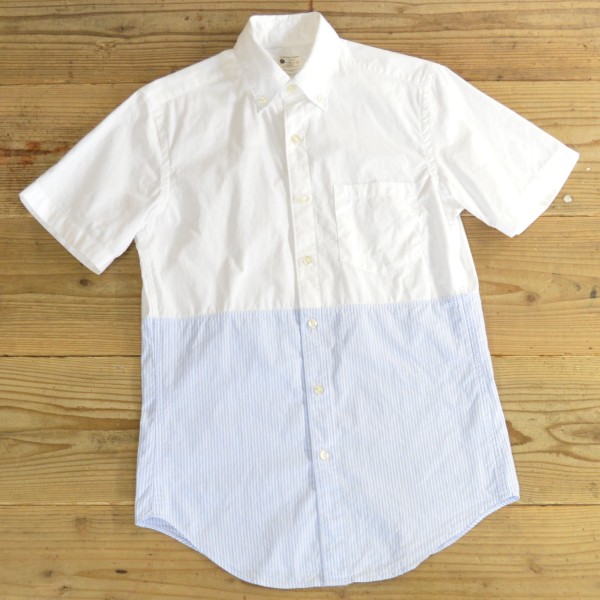 画像1: J.CREW Plain×Stripe B.D Shirts 【X-Small】 (1)